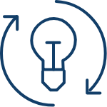 Lightbulb icon depicting Insight Generation text